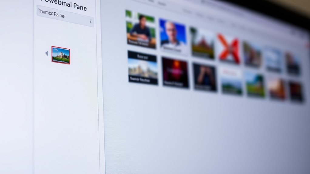 access powerpoint thumbnail pane