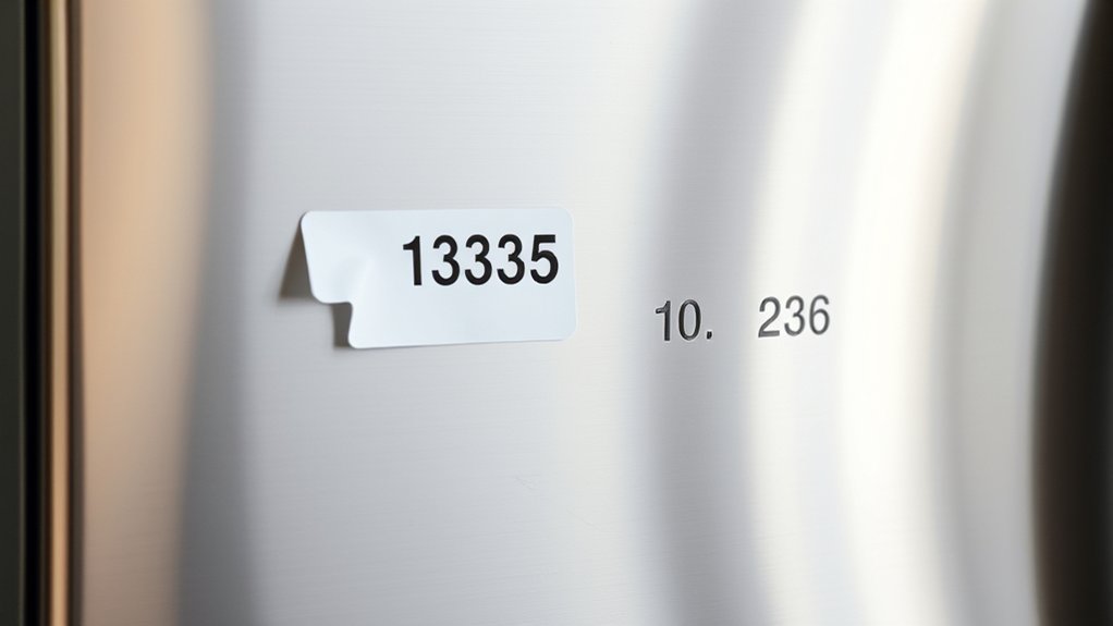 appliance labels and codes