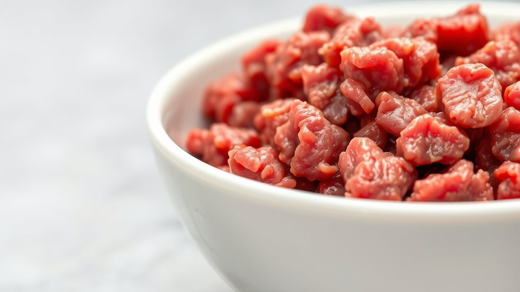 caloric content of ground beef
