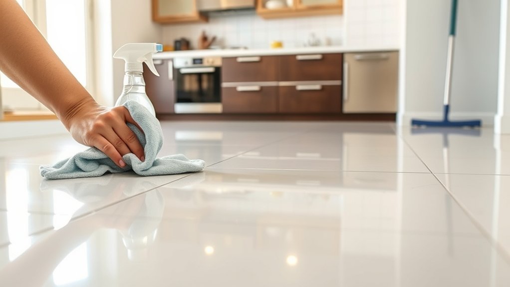 10 Essential Steps to Clean Kitchen Tiles Effectively 2 clear sweep wipe prepare