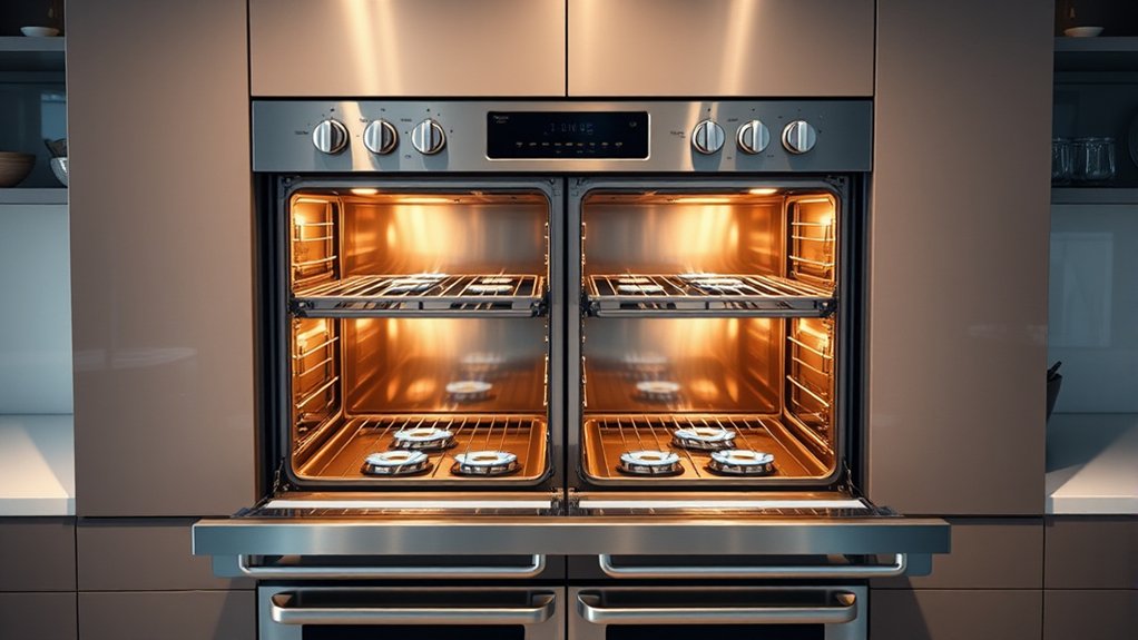 Benefits of a Gas Double Wall Oven 2 efficient dual oven cooking