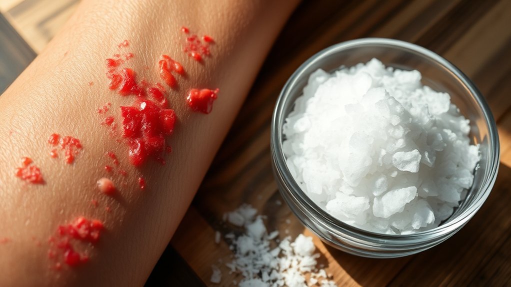 epsom salt may soothe itching