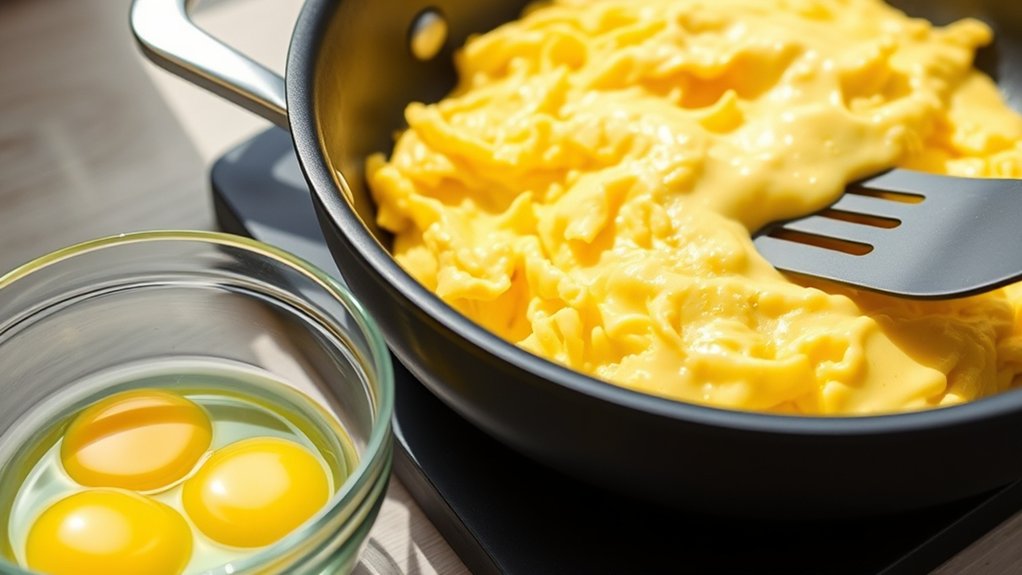 firm fluffy dairy free eggs