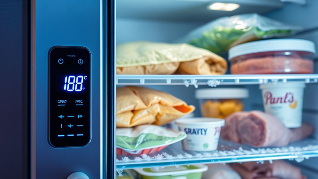 ideal freezer temperature 0 f