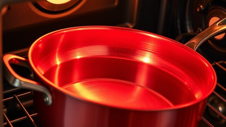 oven safe red copper pan
