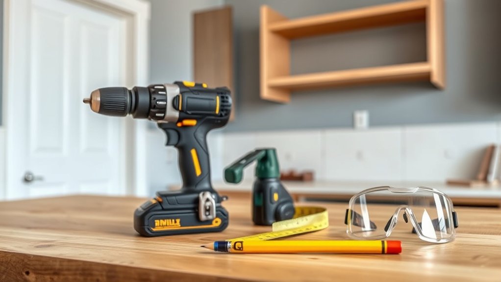 7 Essential Steps to Hang Kitchen Cabinets Like a Pro 2 prepare tools and workspace