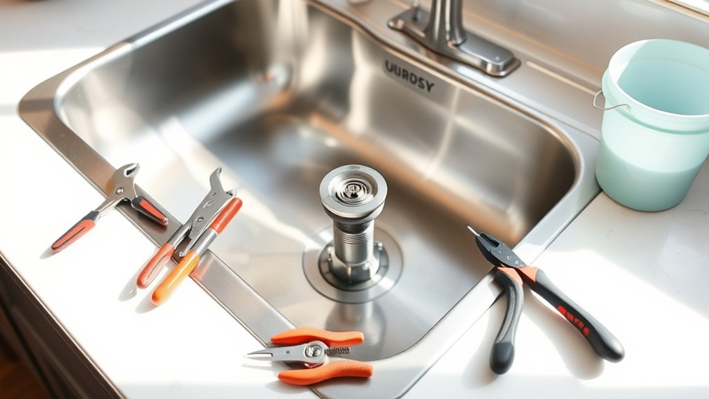 8 Simple Steps to Replace Your Kitchen Sink Drain 2 prepare tools clear workspace