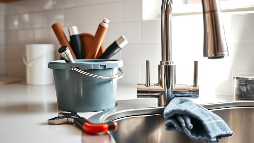 prepare tools for faucet replacement
