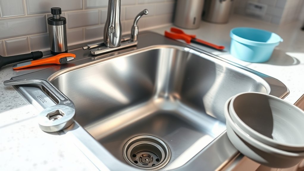 prepare tools for sink replacement