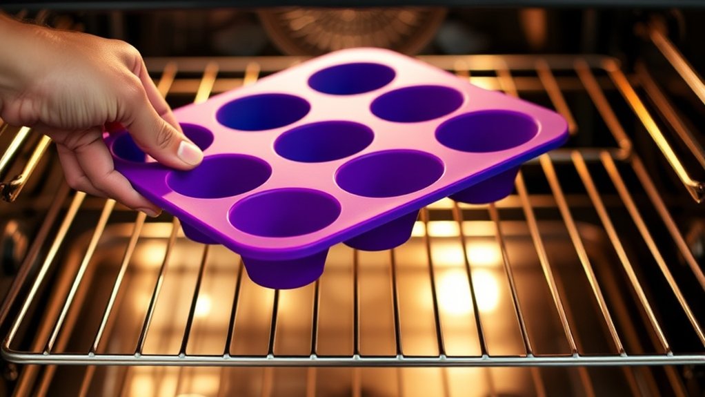 safe silicone baking placement