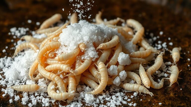 salt kills maggots effectively